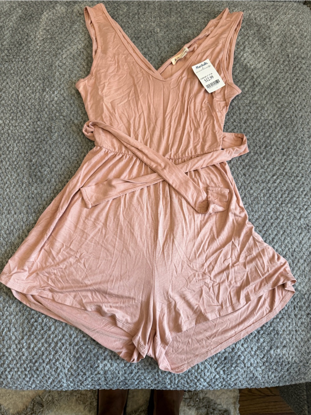 adidas Women's Rose Pink Wrap Romper Tunic with Self-Tie